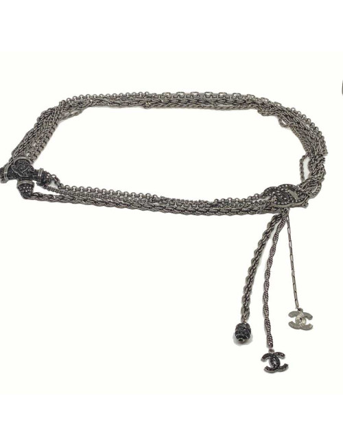 Ceinture CHANEL chaines ruthénium