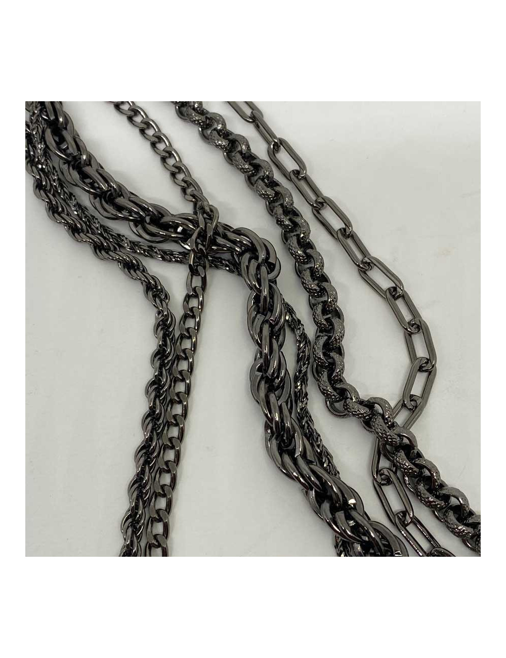 CHANEL ceinture multi-chaines ruthénium