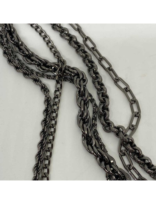 CHANEL ceinture multi-chaines ruthénium