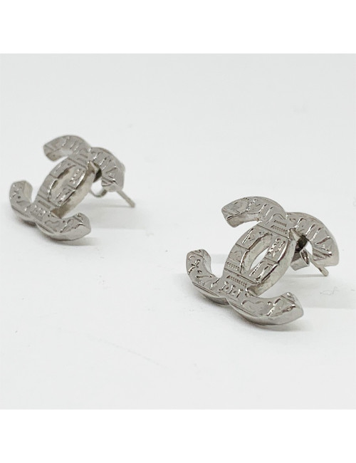 Boucles d'oreille Clous CHANEL Egypte argent