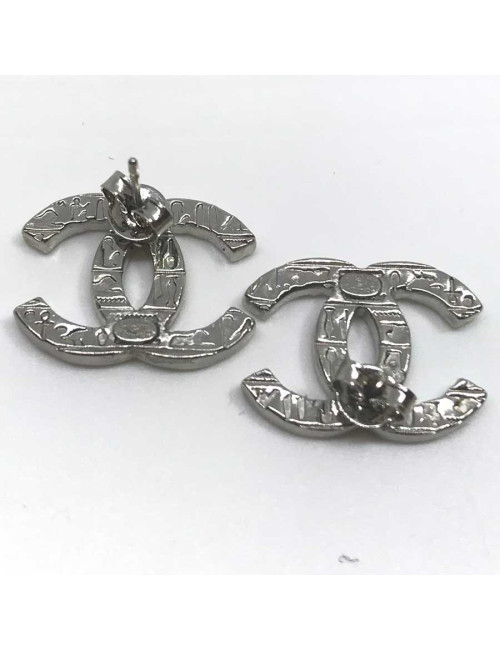 Boucles d'oreille Clous CHANEL Egypte argent