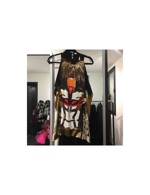 Robe GIVENCHY noire motif visage
