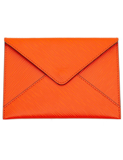 Pochette LOUIS VUITTON cuir Epi orange