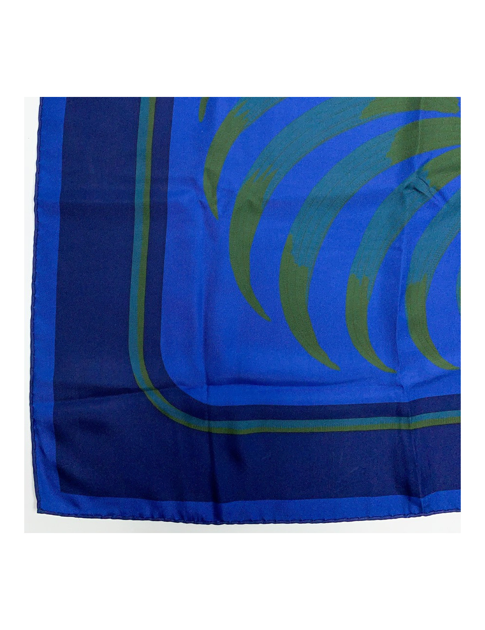 Carré 140 HERMES bleu nuit et vert