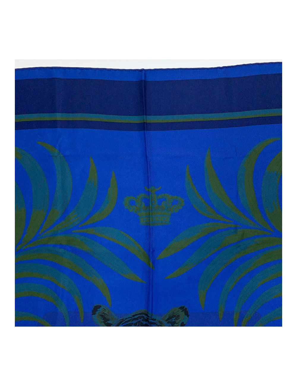 Carré 140 HERMES bleu nuit et vert