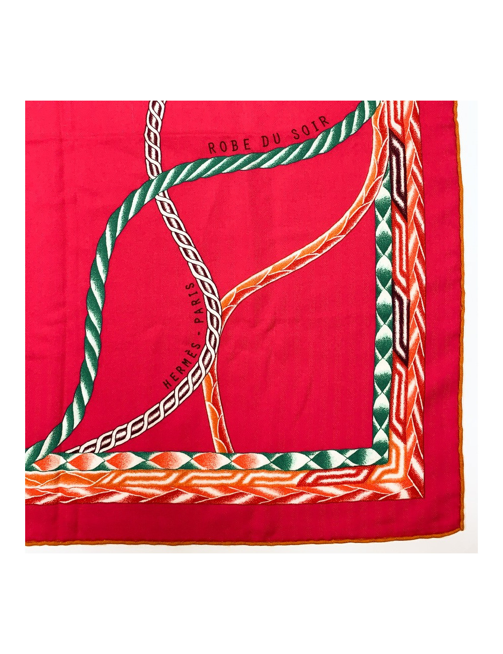 Châle HERMES "Robe du soir" en cachemire et soie
