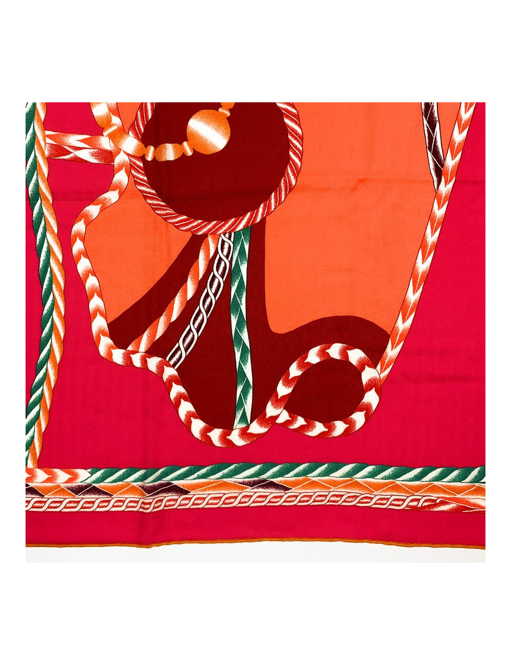 Top Hermes Jaune en soie " Brides de Gala"