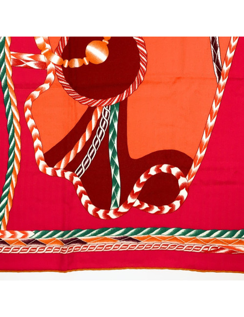 Top Hermes Jaune en soie " Brides de Gala"