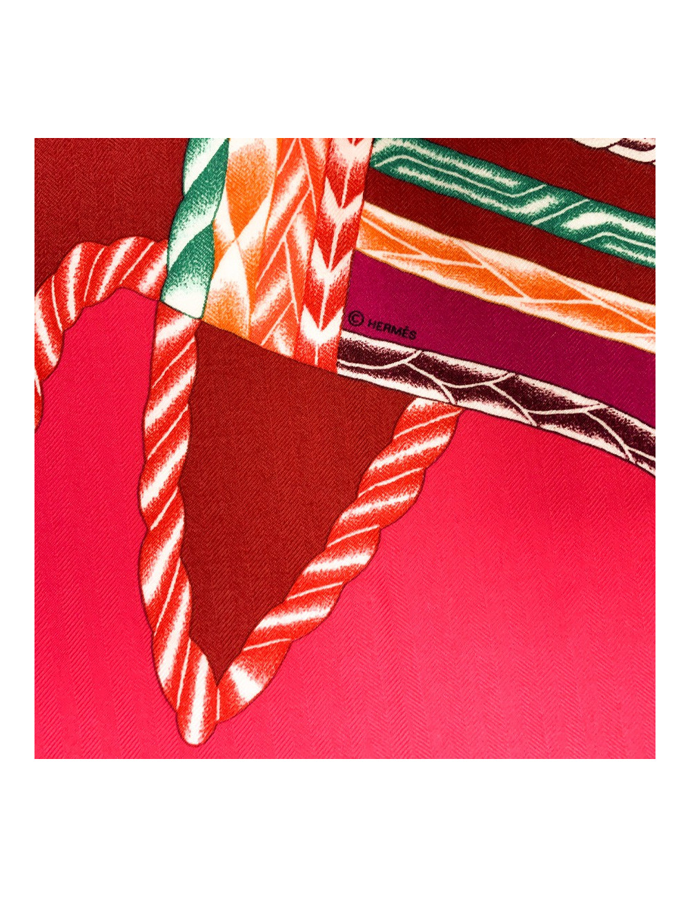 Top Hermes Jaune en soie " Brides de Gala"