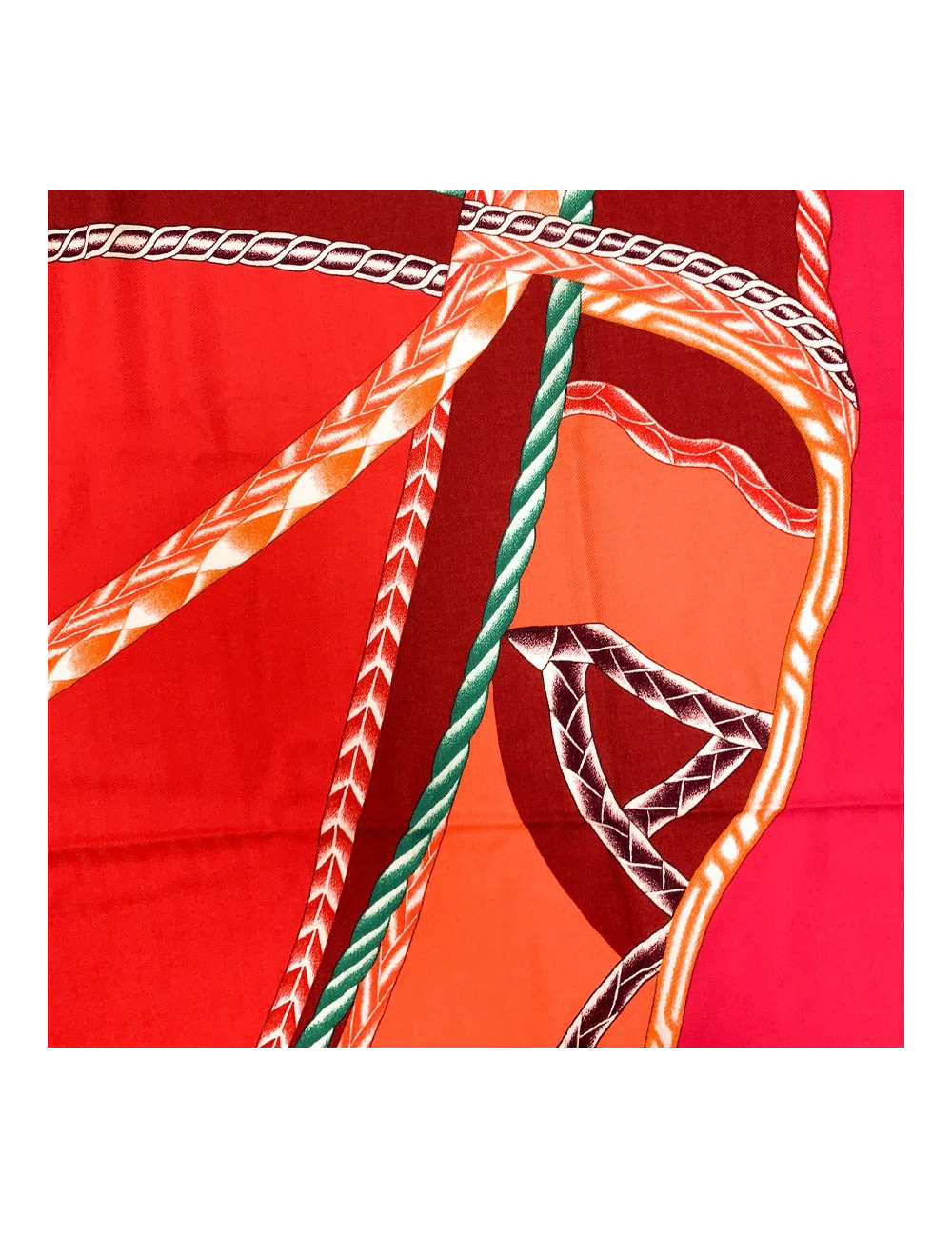 Châle HERMES "Robe du soir" en cachemire et soie