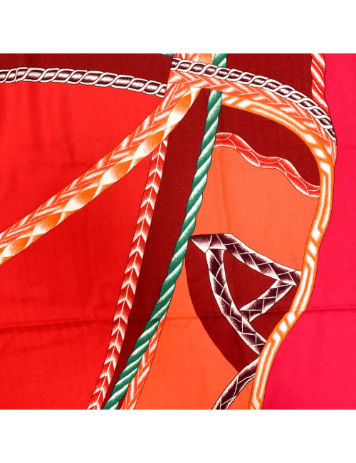 Châle HERMES "Robe du soir" en cachemire et soie