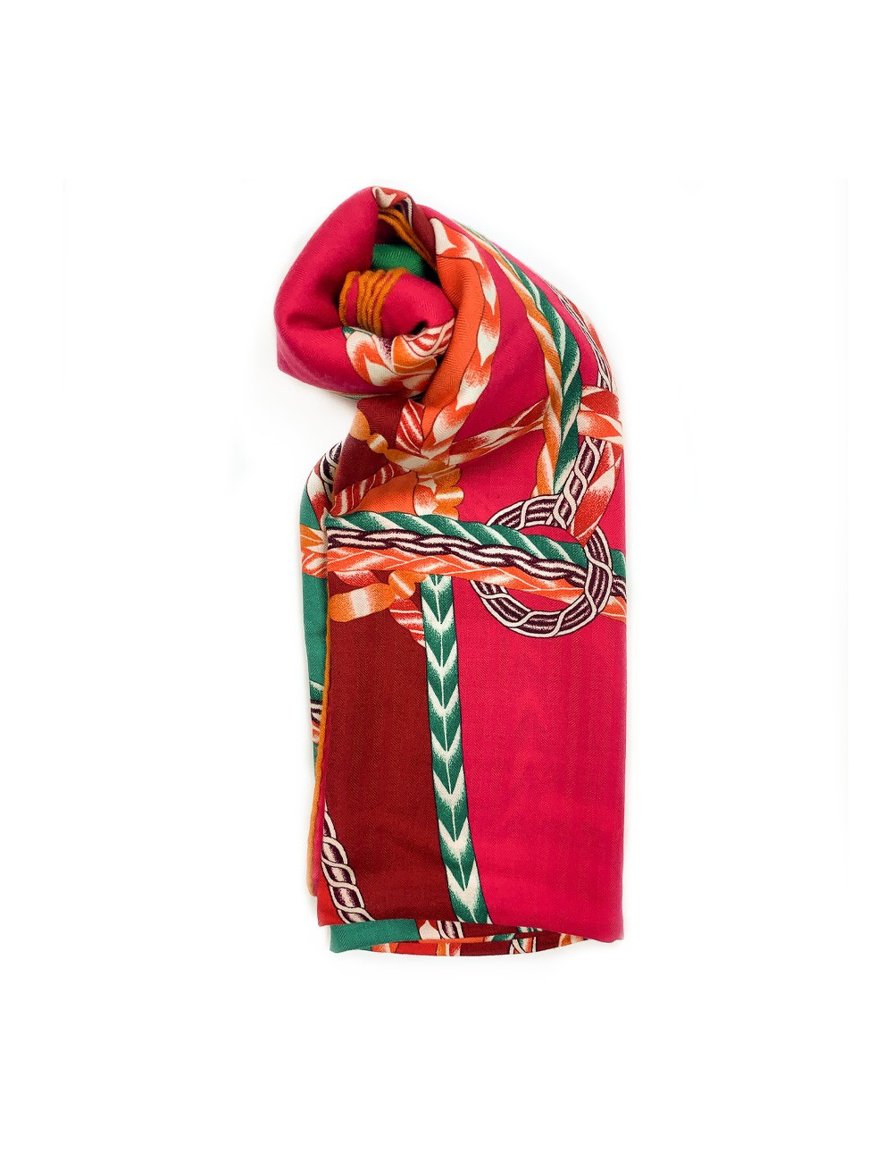 Châle HERMES "Robe du soir" en cachemire et soie