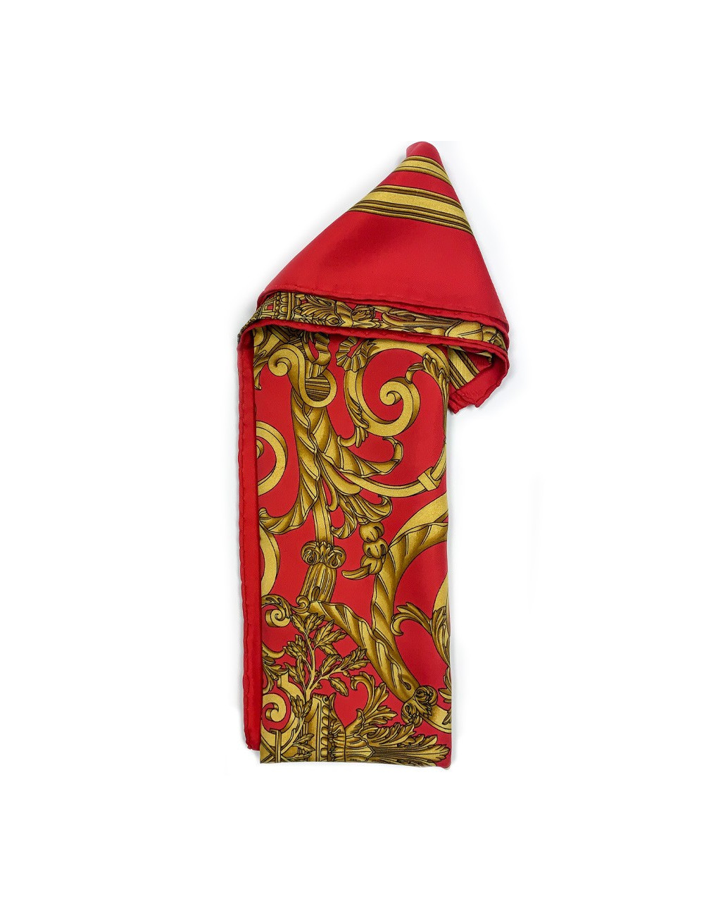 Carré HERMES Les Tuileries soie rouge
