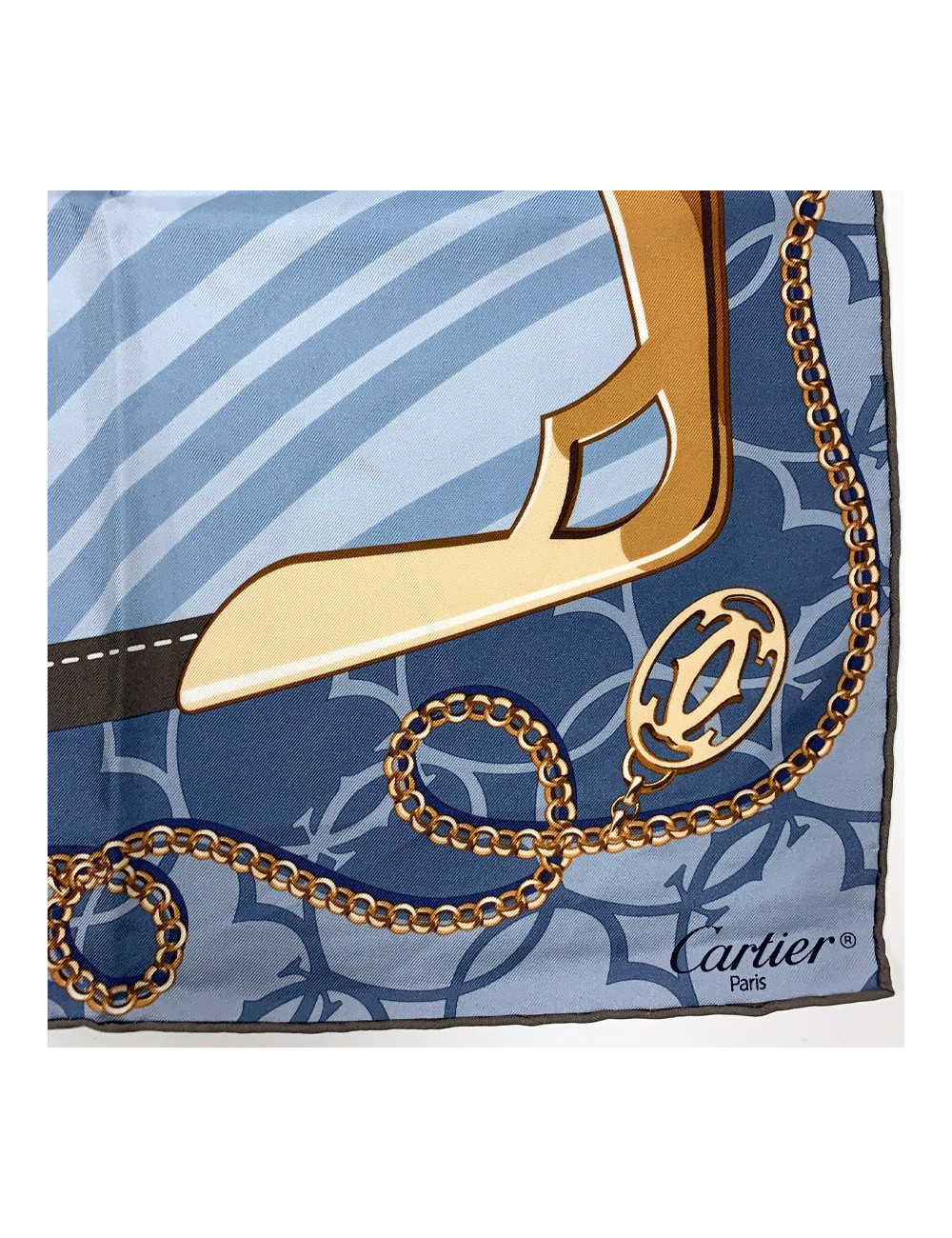 Carré Cartier Bleu et marron