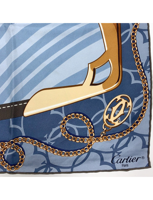 Carré Cartier Bleu et marron