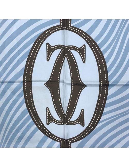 Carré Cartier Bleu et marron