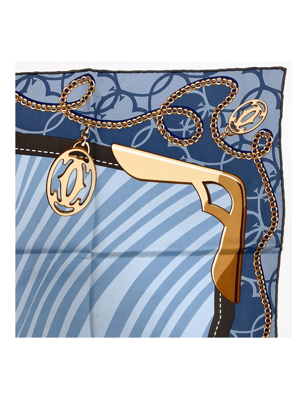 Carré Cartier Bleu et marron