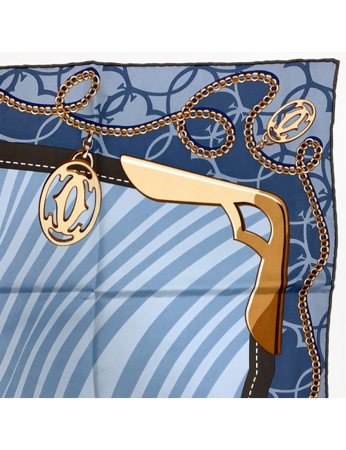 Carré Cartier Bleu et marron