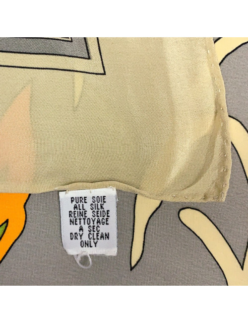 Foulard Torrente jaune a fleurs