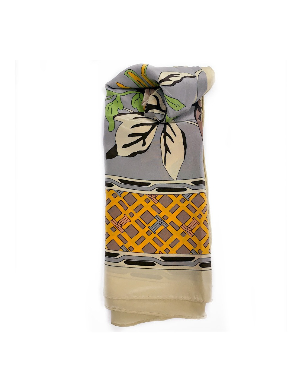 Foulard Torrente jaune a fleurs