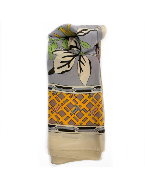 Foulard Torrente jaune a fleurs