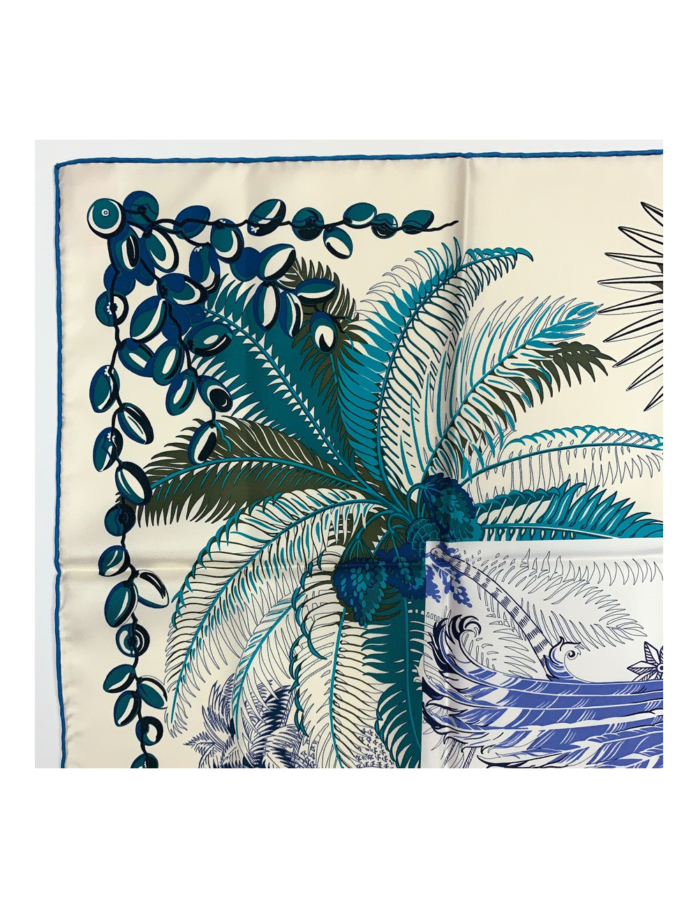 Carré twilll HERMES"Mythiques Phoenix" 100 % soie