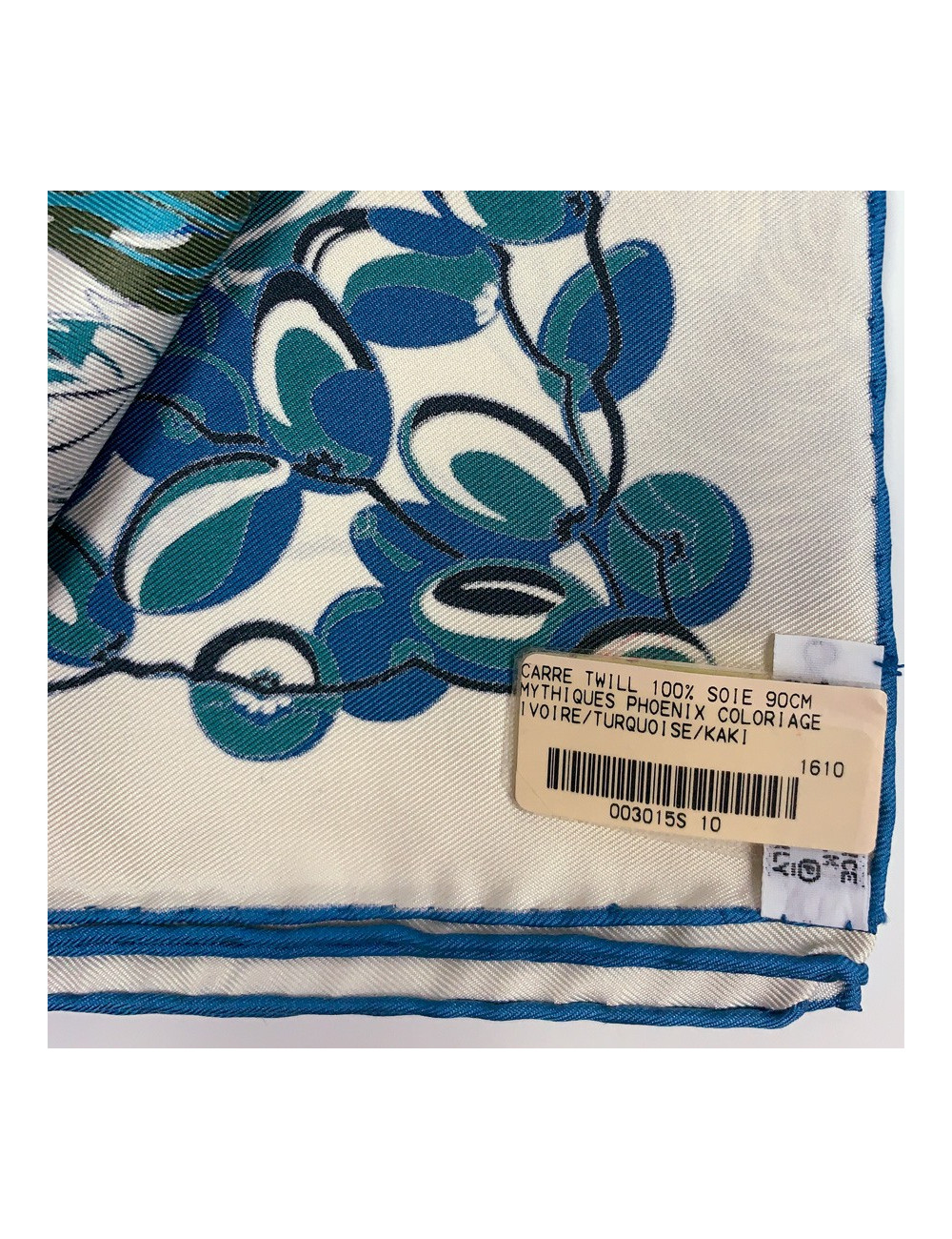 Carré twilll HERMES"Mythiques Phoenix" 100 % soie
