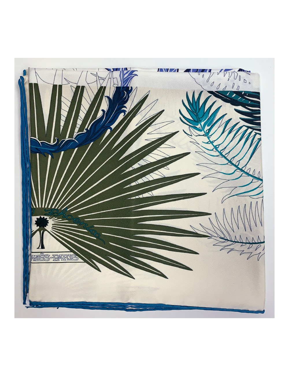 Carré twilll HERMES"Mythiques Phoenix" 100 % soie