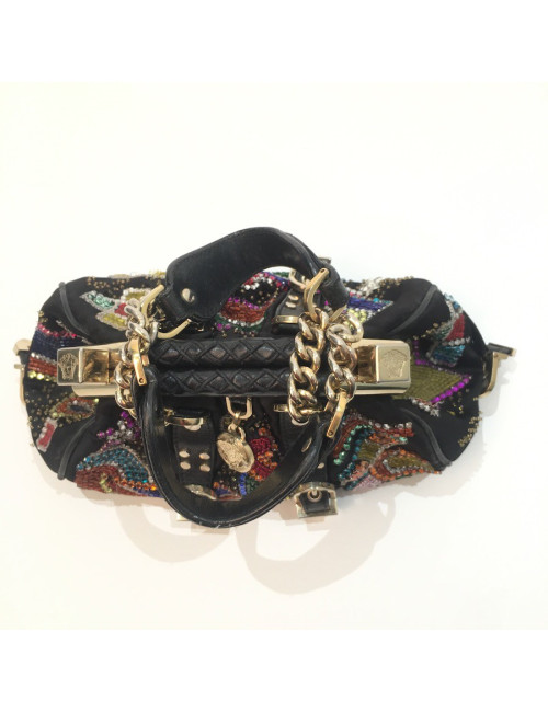 Sac VERSACE perles et cristal multicolore