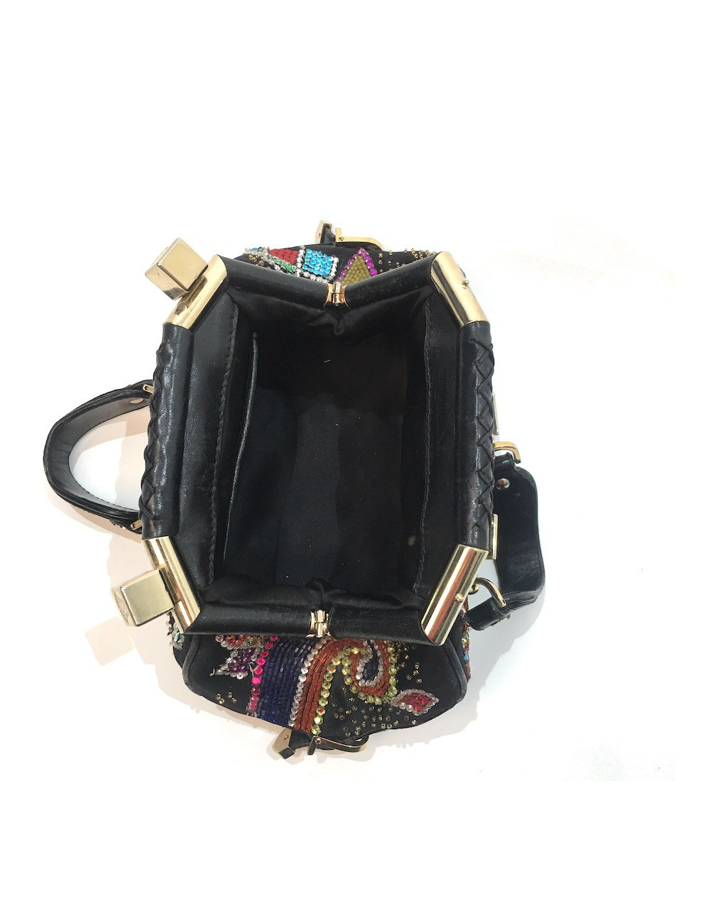 Sac VERSACE perles et cristal multicolore