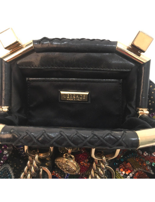 Sac VERSACE perles et cristal multicolore