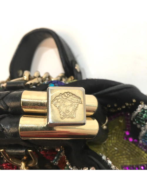Sac VERSACE perles et cristal multicolore