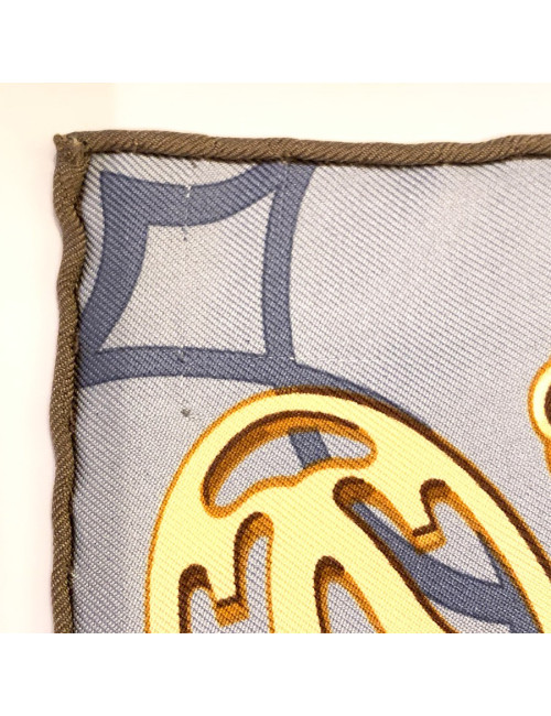 Carré Cartier Bleu et marron double C