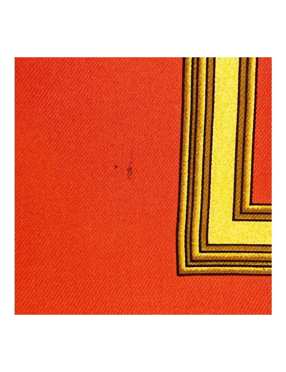 Carré HERMES Les Tuileries soie rouge