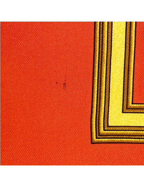 Carré HERMES Les Tuileries soie rouge