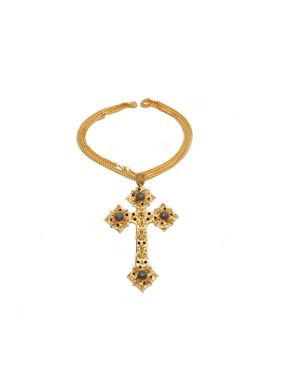 Collier croix grise MARGUERITE DE VALOIS