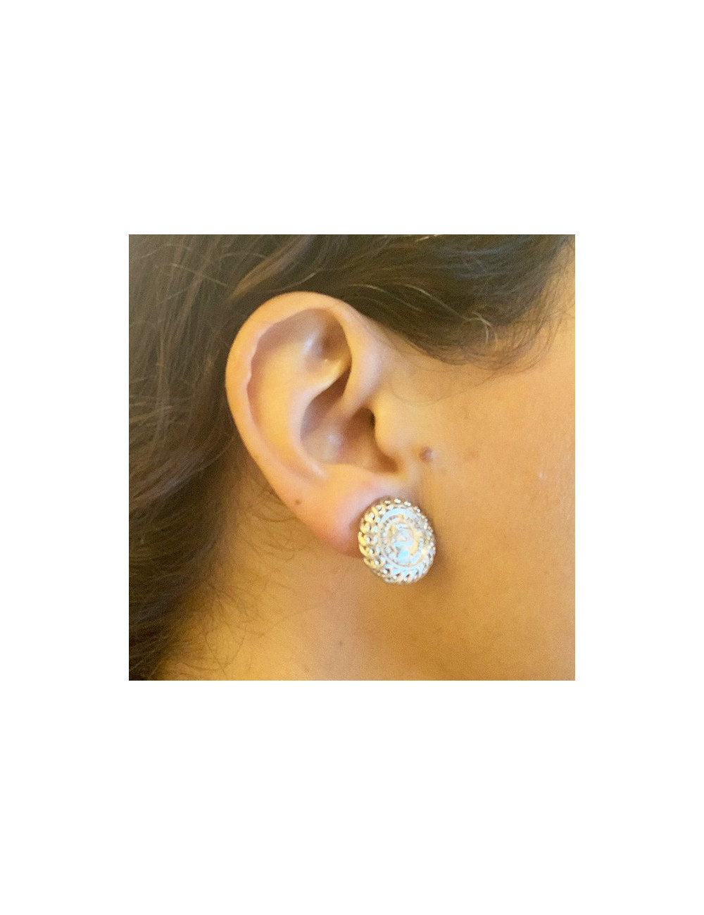 Boucles d'oreille clips CHANEL argent