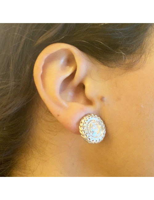 Boucles d'oreille clips CHANEL argent