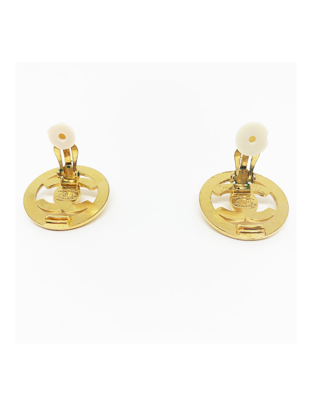 Boucles d'oreille CC CHANEL Vintage