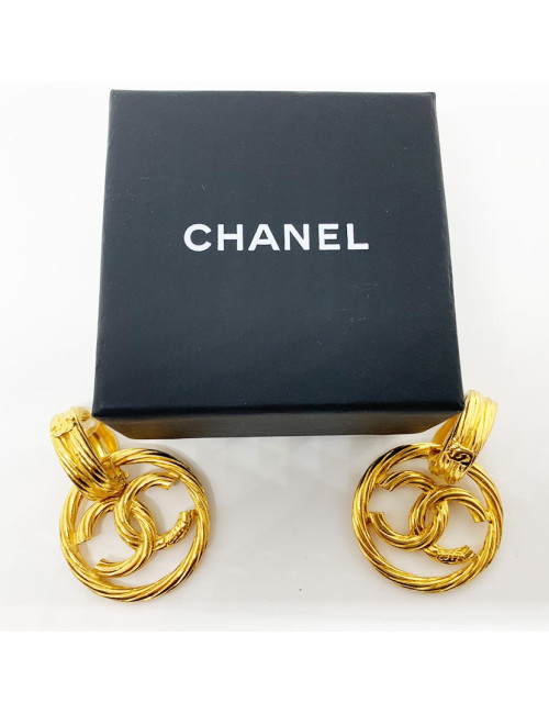 Clips CHANEL Vintage CC dans un cercle