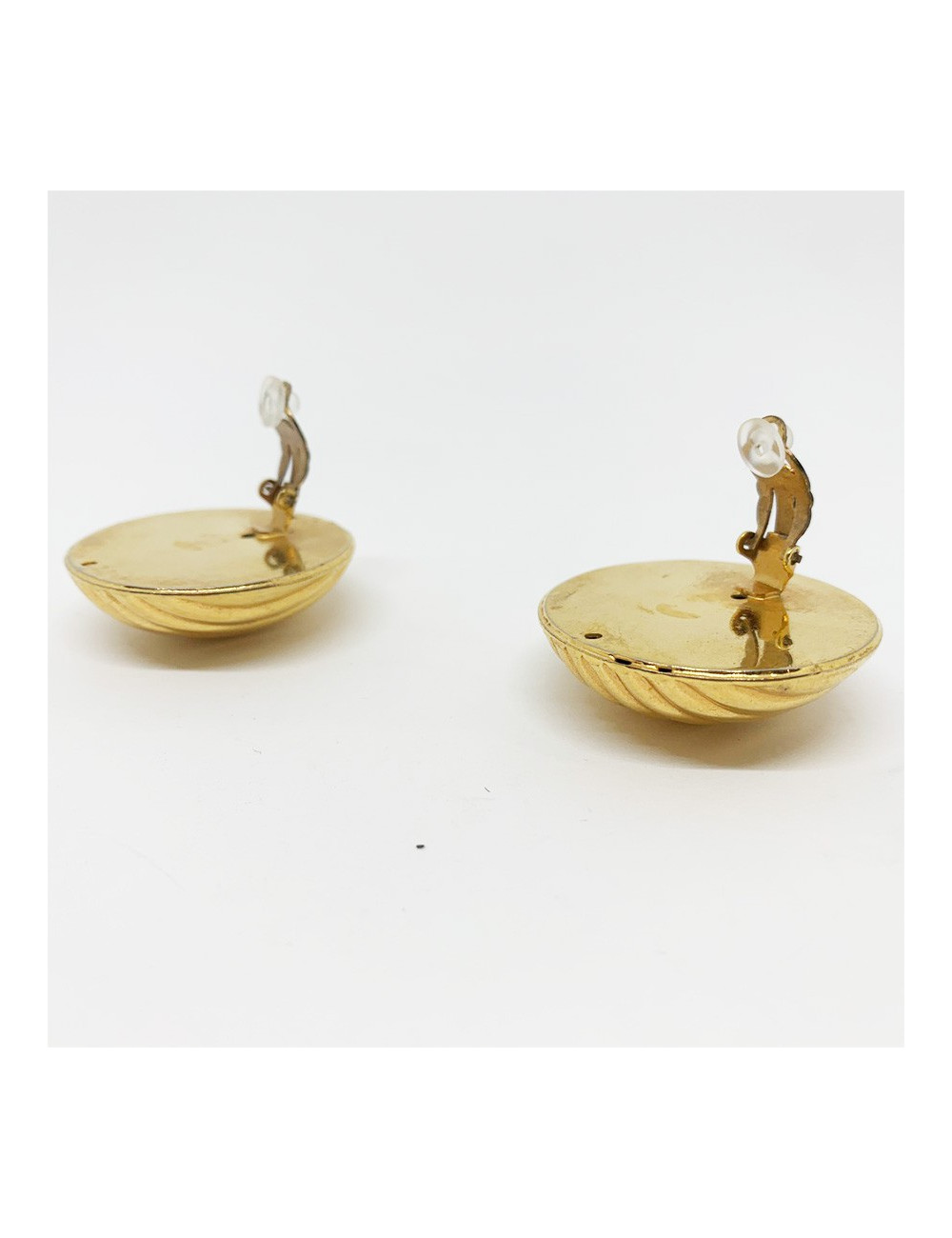 Clips ronds vintage dorés