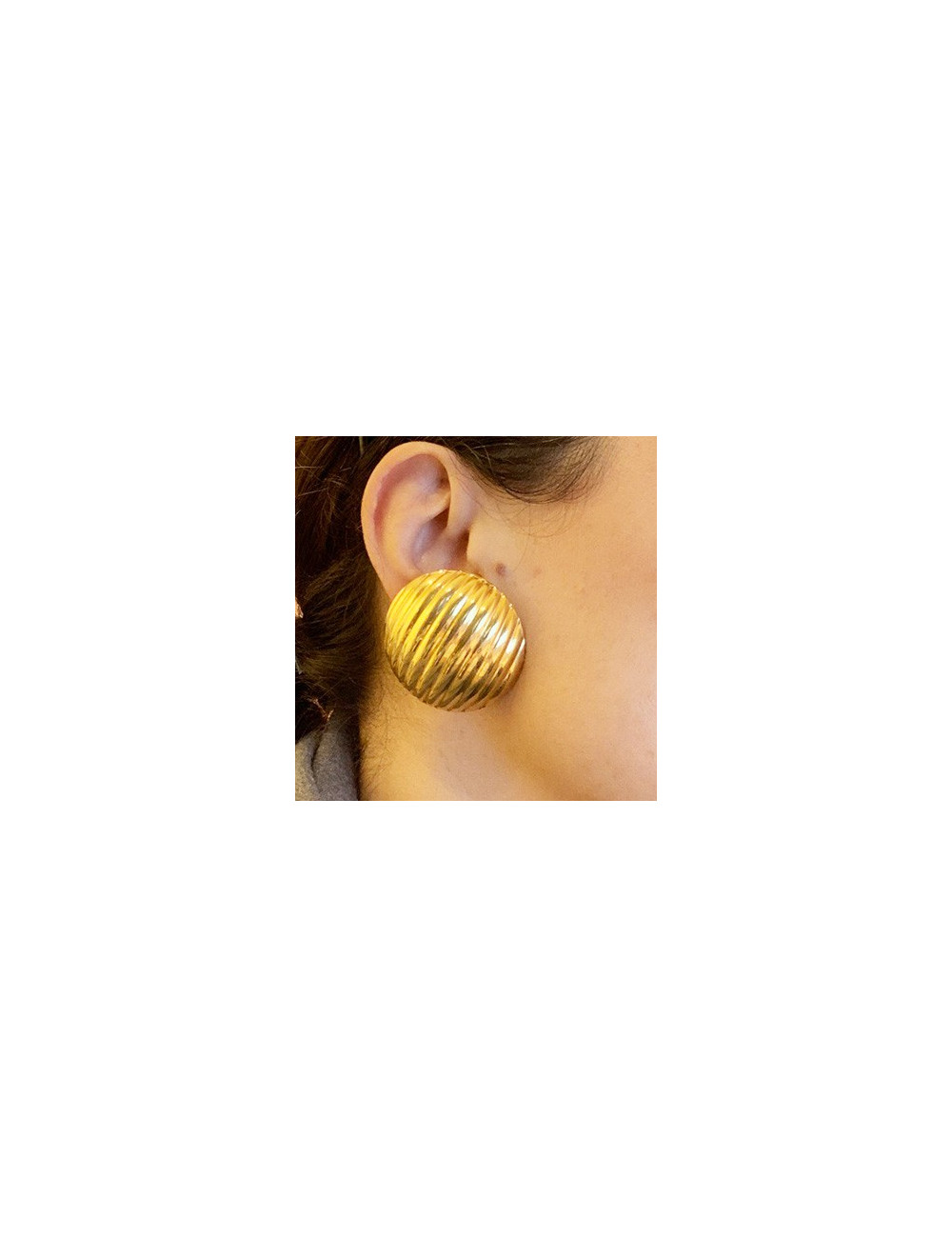 Clips ronds vintage dorés