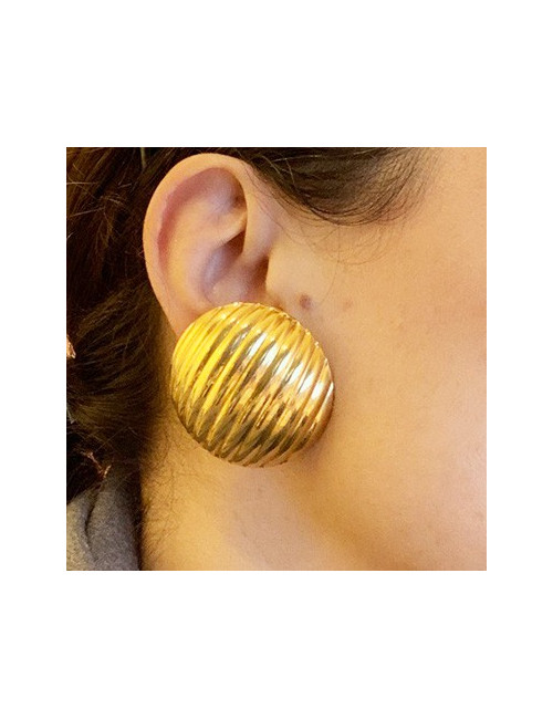 Clips ronds vintage dorés