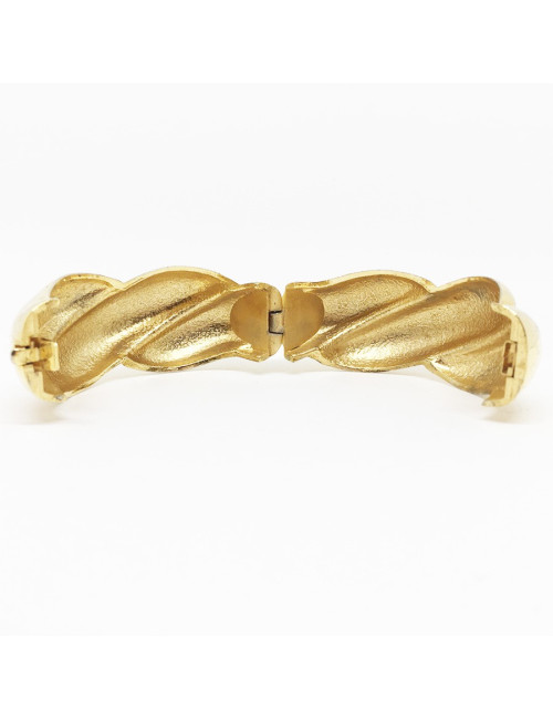 Bracelet vintage doré torsadé