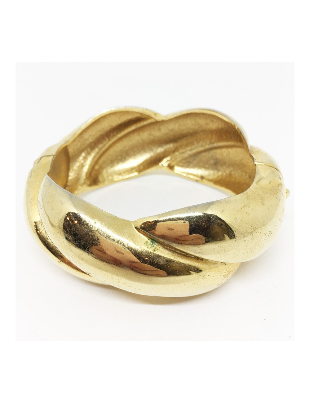 Bracelet vintage doré torsadé