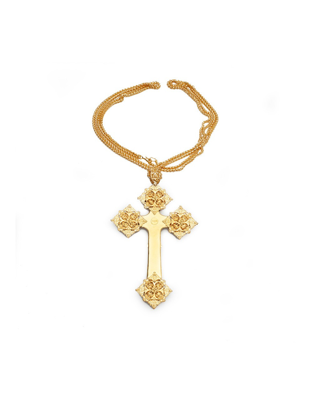 Croix MARGUERITE DE VALOIS turquoise et corail