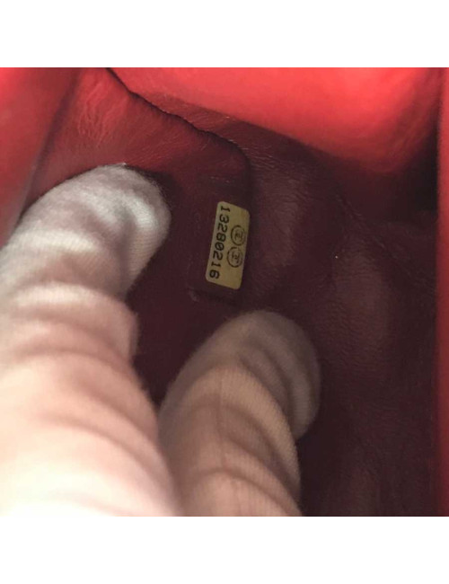 Sac CHANEL tweed rouge et blanc