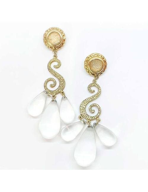 Longues boucles d'oreille vintage