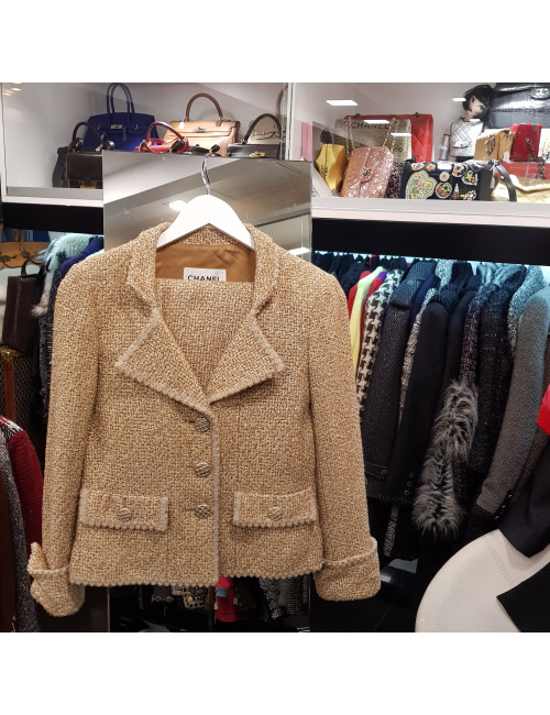 Tailleur doré CHANEL T36