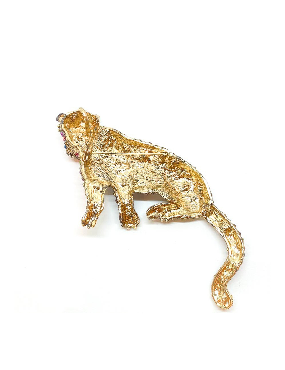 Broche Léopard tutti frutti articulé